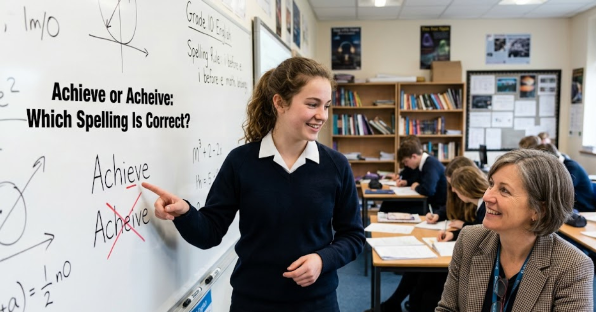 Acheive or Achieve Which Spelling Is Correct