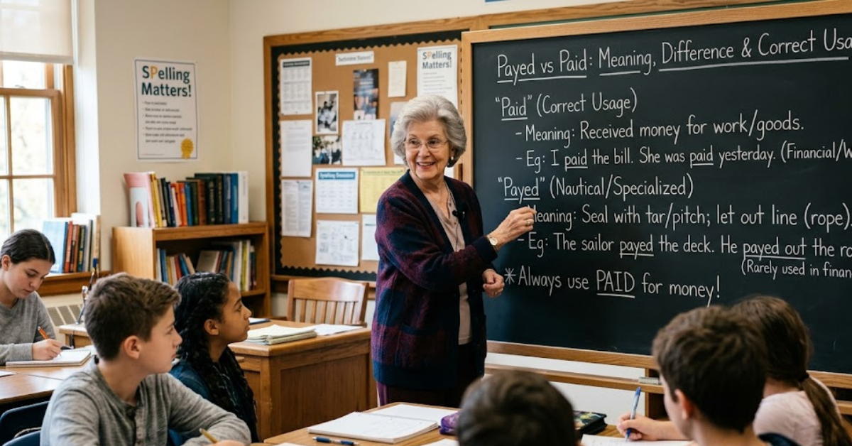 Payed vs Paid: Meaning, Difference & Correct Usage
