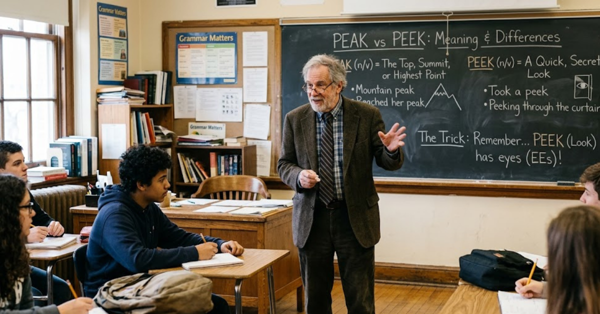 Peak vs Peek: Meaning, Differences, and Easy