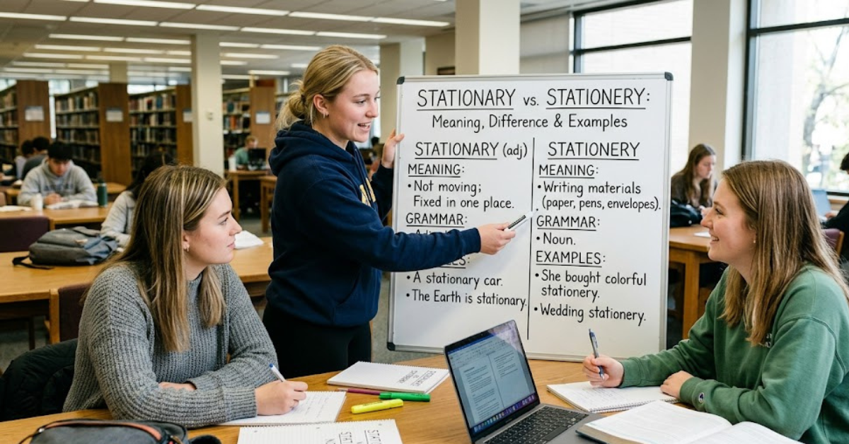 Stationary vs Stationery: Meaning, Difference & Examples