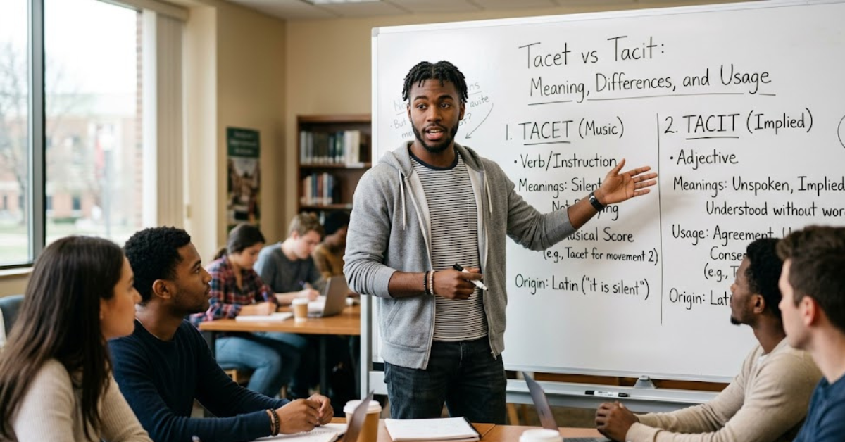 Tacet vs Tacit: Meaning, Differences, and Usage