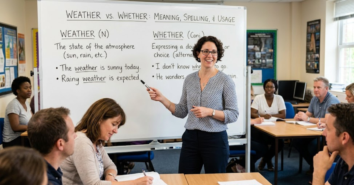 Weather vs Whether Meaning, Spelling, and Usage