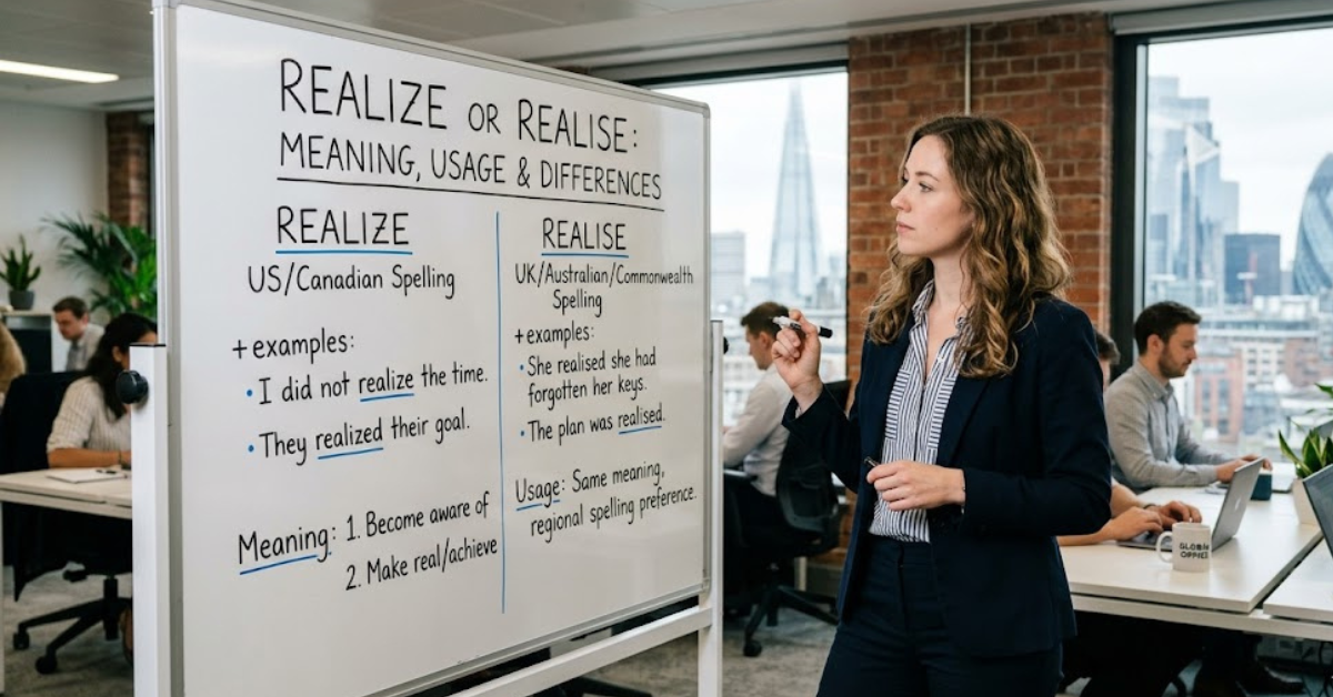 Realize or Realise: Meaning, Usage & Differences